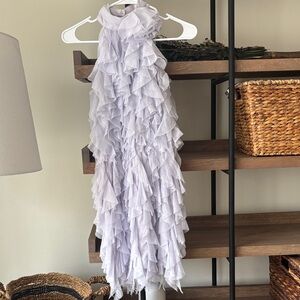 Anthropologie Lilac Ruffle Tulle Dress